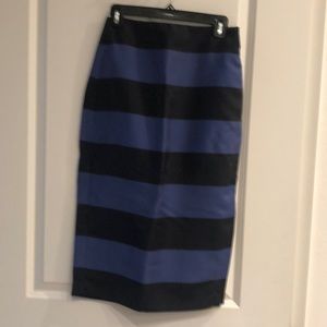 Black & Blue Banana Republic pencil skirt